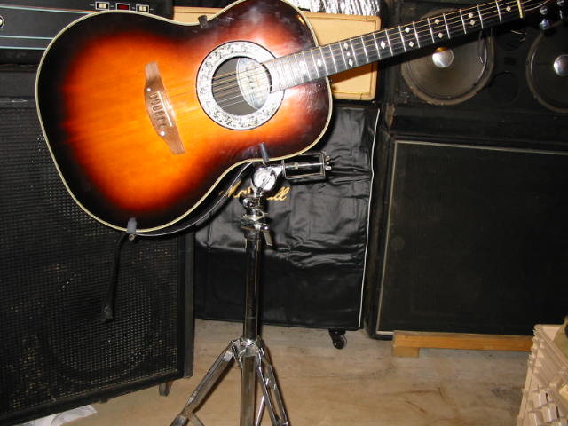 Stand and guitar