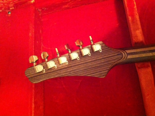 Guitar back of headstock