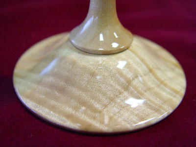 wine goblets flame maple detail 2